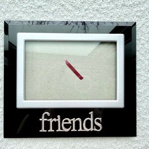 Black and Silver Tone Friends Picture Frame Holds 3.5” x 5.5” Photo